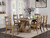 Dottie 7 PC Plank Style Table with Chairs in Natural finish