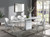 Expandable White Gloss Dining Set 
