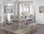 Platinum Silver Extending Dining Table with 4 chairs and bench Platinum Silver Extending Dining Table with 4 chairs and bench