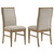 upholstered dining chairs barley fabric cushioned seat