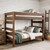 Pine Valley Farmhouse Twin XL Bunk Bed in Mahogany Brown