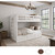 Austin twin XL bunk bed with ladder on end - Shown with Trundle in White