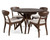 Mid-Century Modern Walnut Extendable Dining Table Set with Chairs