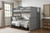 Dillon convertible bunk bed separates into two beds in gray