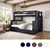 Dillon twin over full bunk bed with straight ladder dual height solid wood construction in blue