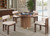 Nexus 52 inch round dining table with flip top card game surface in brown