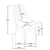 Cream upholstered high-back dining chair dimensions showing overall width, depth, height and seat measurements