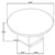 60" Round Black Pedestal Dining Table Set with 4 Cream Upholstered Chairs
