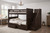 space saving bunk bed with storage for shared bedroom - Espresso