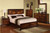 Patra Acacia Walnut Parquet Low-Profile Bed Patra Acacia Walnut Parquet Low-Profile Bed