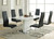 Inga White Dinner Table w/ Black Chairs Inga White Dinner Table w/ Black Chairs
