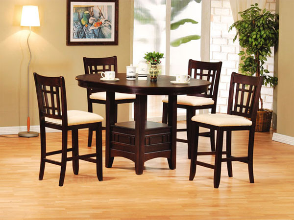 pub table with stools underneath