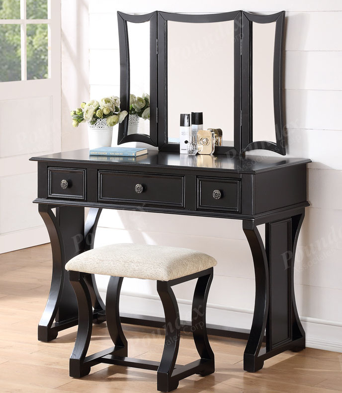 Dulce Makeup Desk With Bench Mirror And Drawers For Sale
