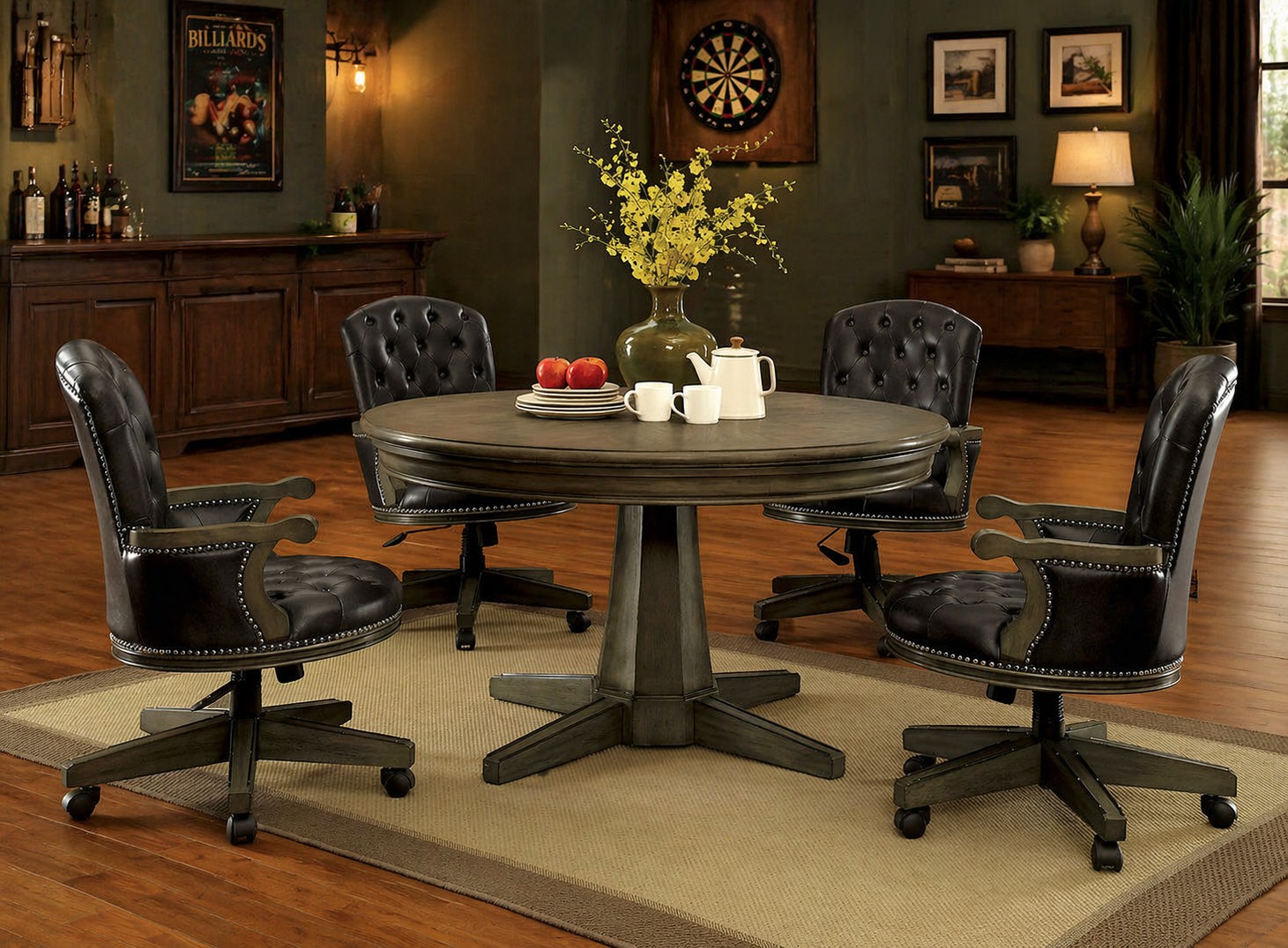 Cambridge Multi-Functional Game Table with Poker & Chess Top