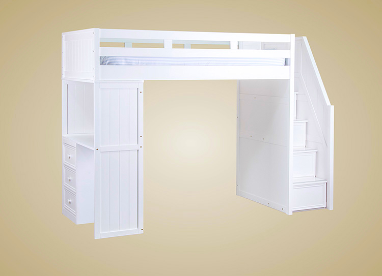 Twin Over Full Loft Bunk Bed with Stairs | Heavy Duty Dillon Loft Bed Twin Over Full Loft Bunk Bed with Stairs | Heavy Duty Dillon Loft Bed