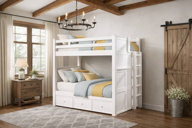 bunk bed and dresser Dillon Twin XL Dual Height Bunk Bed with End Ladder