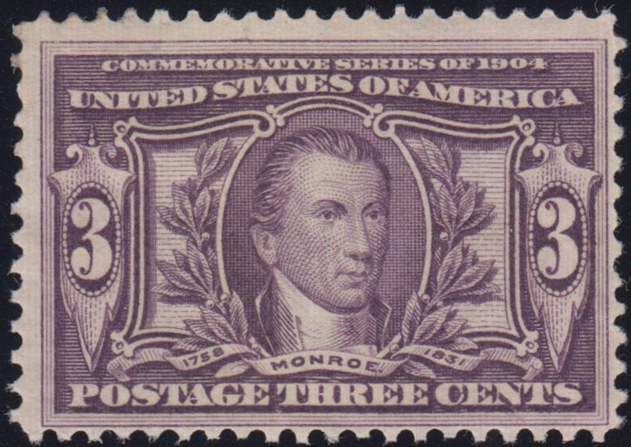 1904-Louisiana-Purchase-3-Monroe-Violet-MINT-Fine-OG