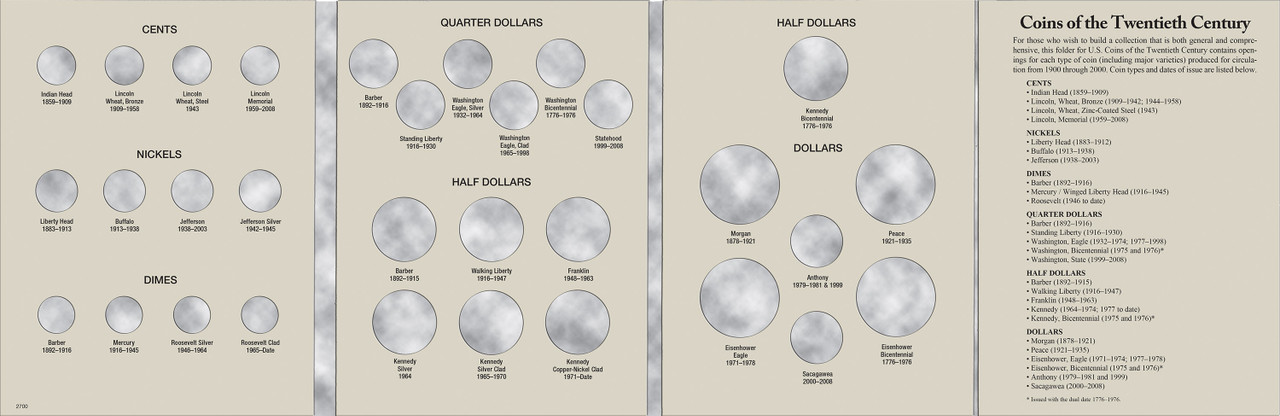 H.E. Harris® Coin Folder - U.S. 20th Century Type Collection