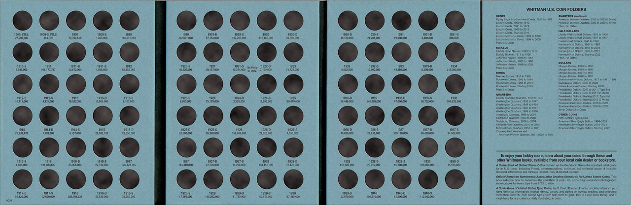 1910年-1940年リンカーン ウィートセントウィットマン ブック50 コイン Amazon.com: Lincoln Cents Folder #1, 1909-1940