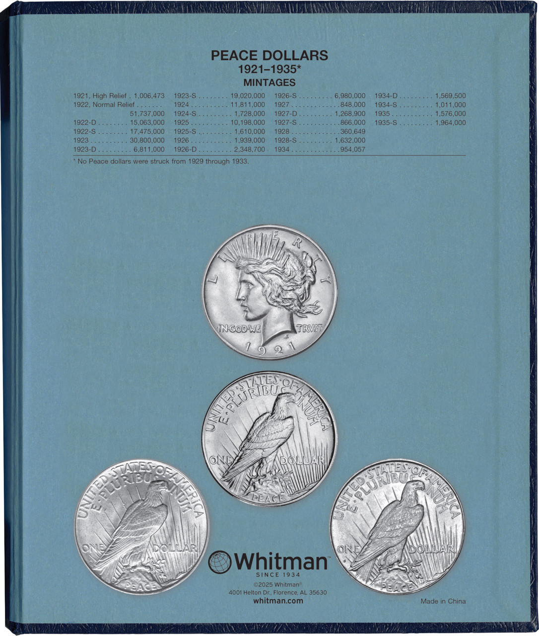 Whitman Classic® Coin Album - Peace Dollars: 1921-1935 (P, D, & S