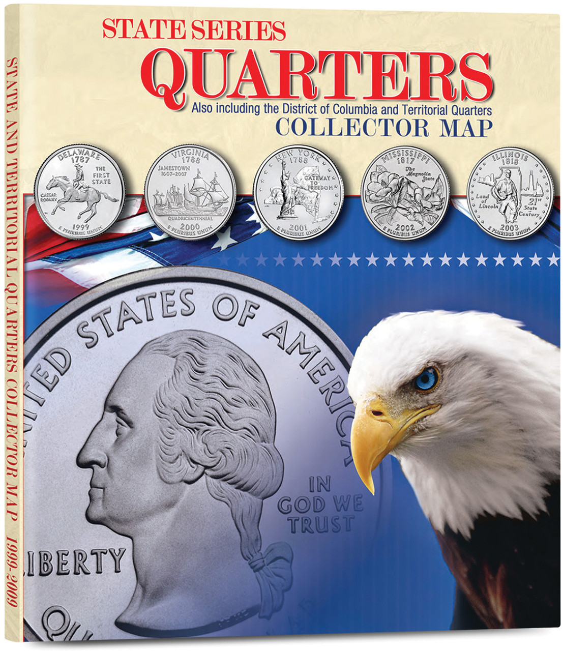 State Series Quarters Collectors Foam Map| Whitman Publishing state-series-quarters-collectors-foam-map-whitman-publishing