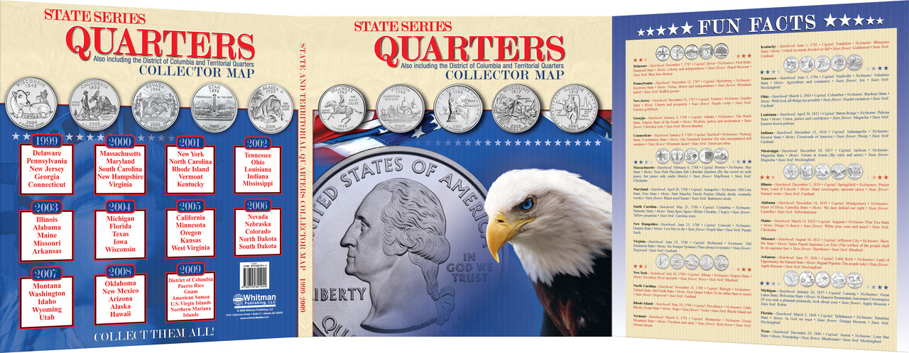 STATE SERIES QUARTERS(ブック) State Series Quarters Collectors Foam Map| Whitman Publishing