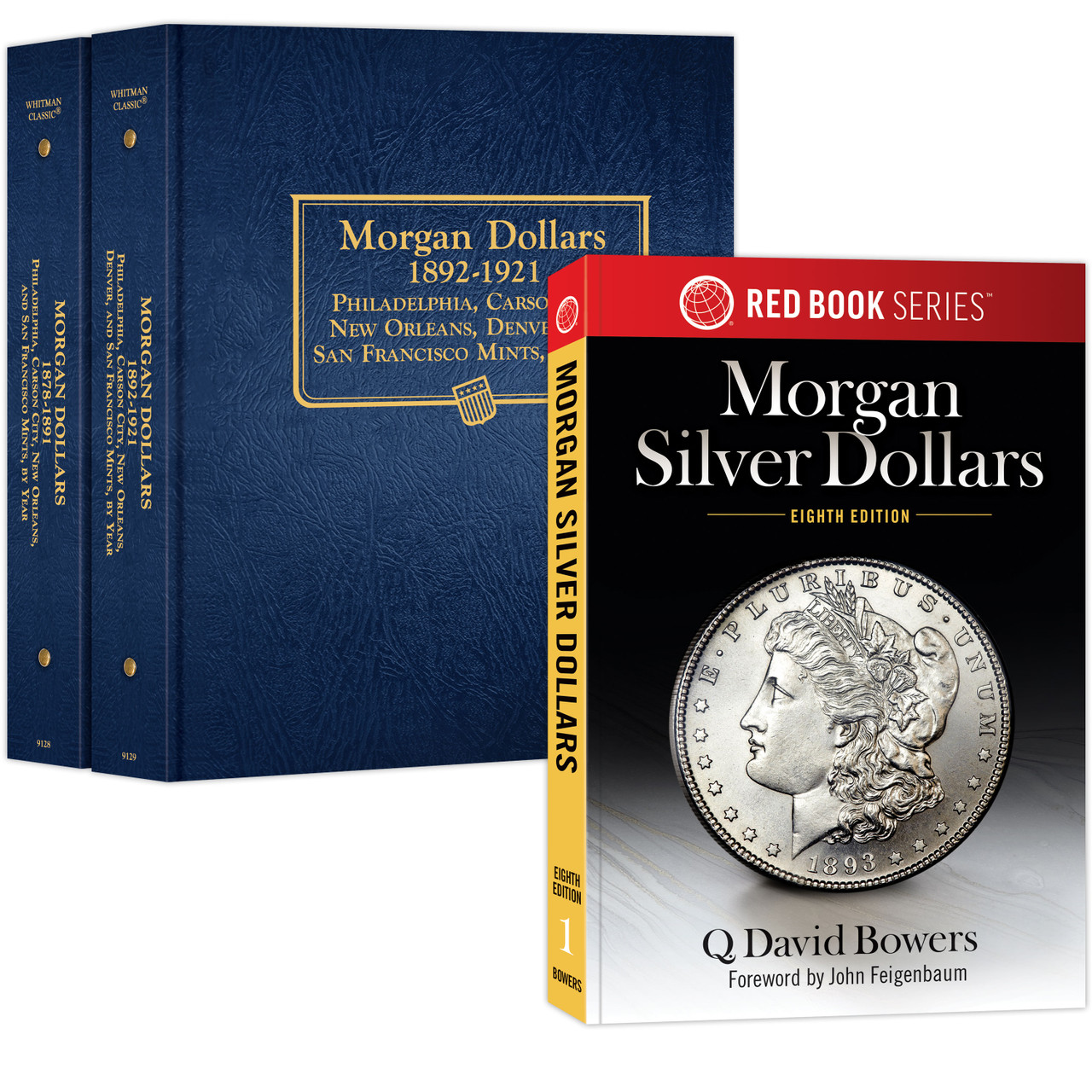 古銭書籍　銀元2冊セット Morgan Silver Dollars Collector Bundle – Guide Book + 2 Whitman