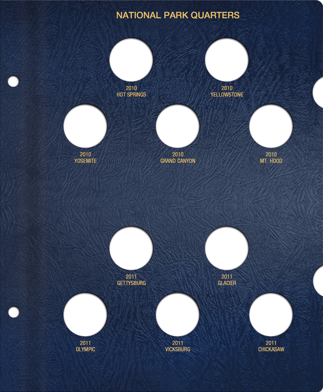 人文 marquiscount Whitman Classic® Coin Album - National Park Quarters: 2010-2021