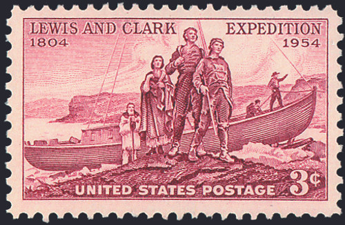 1954 3¢ Lewis and Clark Mint Single