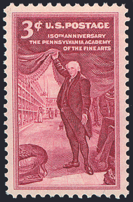 1955 3¢ Pennsylvania Academy Mint Single