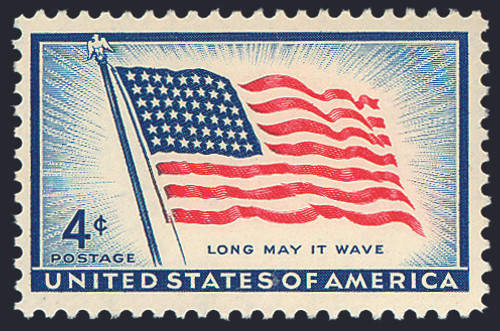 1957 4¢ 48-Star Flag Mint Single