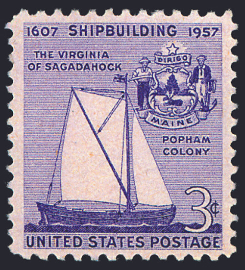 1957 3¢ Shipbuilding Anniversary Mint Single