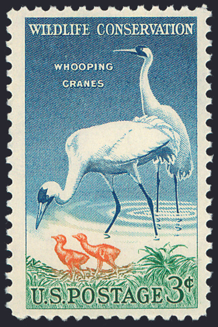 1957 3¢ Whooping Cranes Mint Single