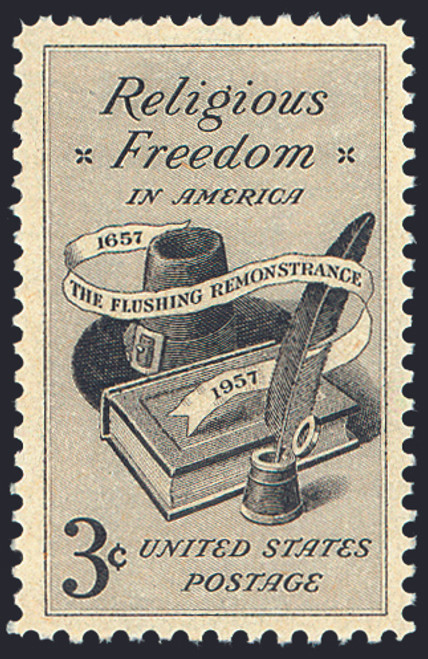 1957 3¢ Religious Freedom Mint Single
