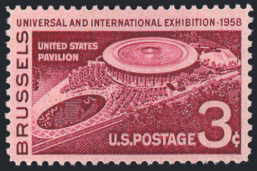 1958 3¢ Brussels Exhibition Mint Single