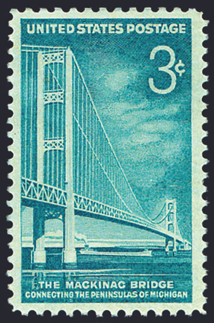 1958 3¢ Mackinac Bridge Mint Single