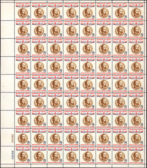 1958 8¢ Lajos Kossuth Mint Sheet