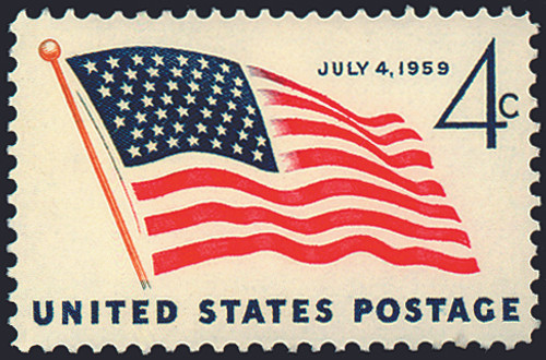 1959 4¢ 49-Star Flag Mint Single