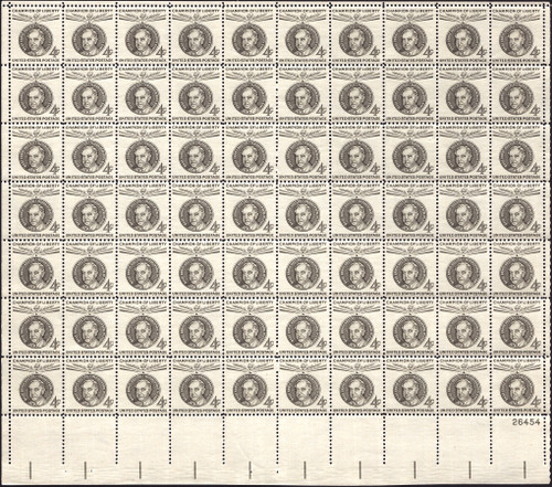 1959 4¢ Ernst Reuter Mint Sheet