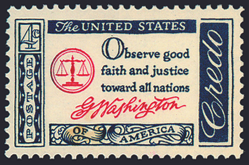1960 4¢ Credo - Washington Mint Single