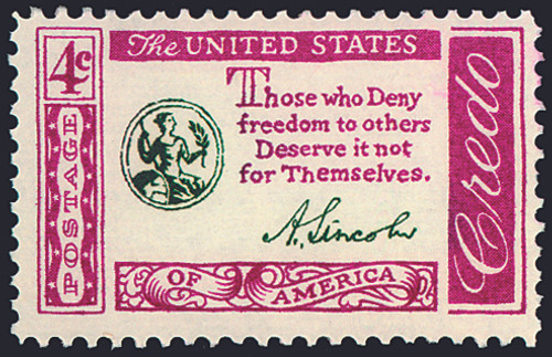 1960 4¢ Credo - Lincoln Mint Single
