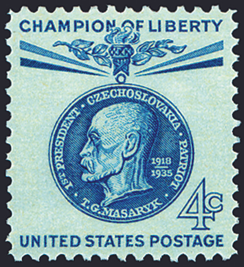 1960 4¢ Thomas Masaryk Mint Single