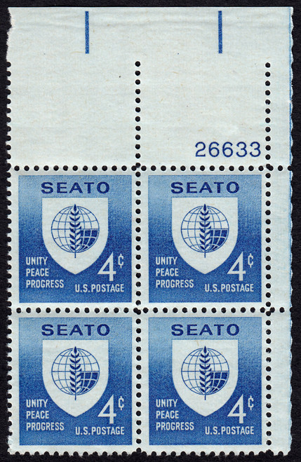 1960 4¢ SEATO Plate Block