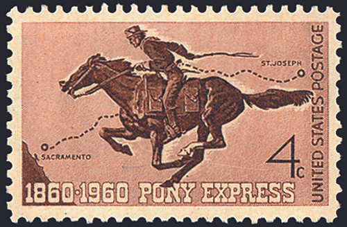 1960 4¢ Pony Express Mint Single