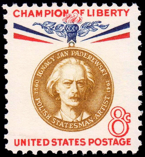 1960 8¢ Ignacy Paderewski Mint Single