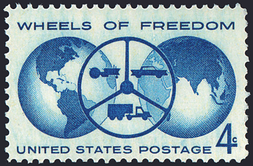 1960 4¢ Wheels of Freedom Mint Single