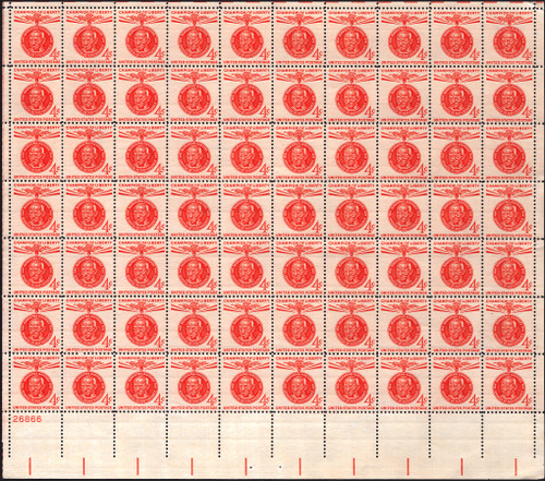1961 4¢ Mahatma Gandhi Mint Sheet