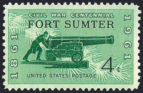 1961 4¢ Fort Sumter Mint Single