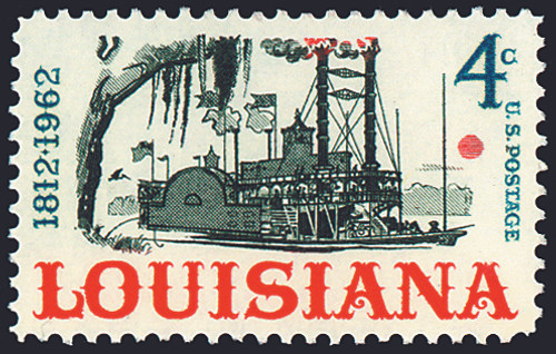 1962 4¢ Louisiana Statehood Mint Single