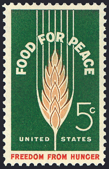 1963 5¢ Food for Peace Mint Single